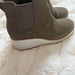 Cole Haan Taupe Suede Ankle Booties